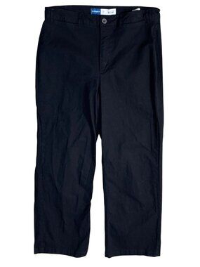Old Navy Women's Pants 14T Tall 14 Black Extra High Rise Wide Leg Stretch